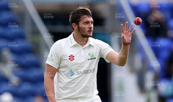 120917 - Glamorgan v Northants - Specsavers County Championship Division Two - Lukas Carey of Glamorgan bowling