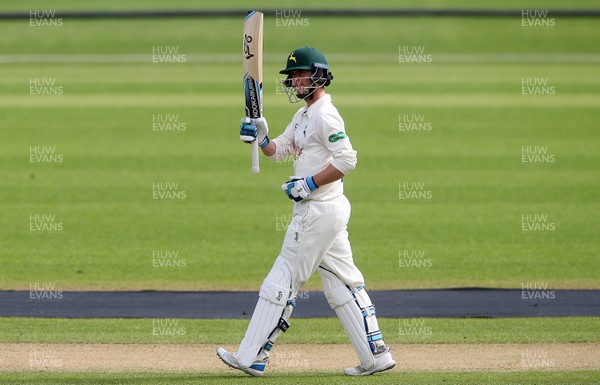 030417 - Glamorgan v Nottinghamshire - Pre Season Friendly - Jake Libby of Nottinghamshire acknowledges his half century