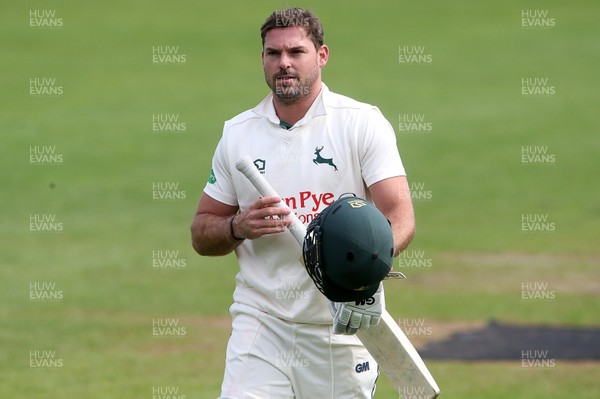 030417 - Glamorgan v Nottinghamshire - Pre Season Friendly - Mike Lumb of Nottinghamshire leaves the field