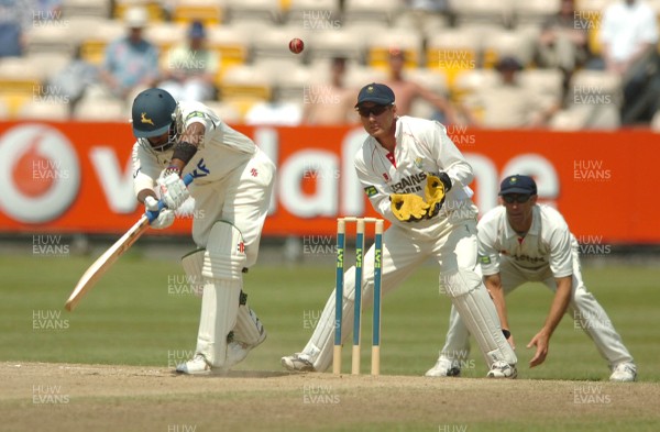 08.06.07 - Glamorgan v Nottinghamshire -  Nottinghamshire's Bilal Shafayat hits out off the bowling of Robert Croft 