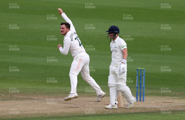 130722 - Glamorgan v Nottinghamshire - LV= County Championship Division Two - Liam Patterson-White of Nottinghamshire bowling