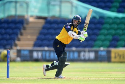 170825 - Glamorgan v Nottinghamshire - Metro Bank One Day Cup - Eddie Byrom of Glamorgan hits 50