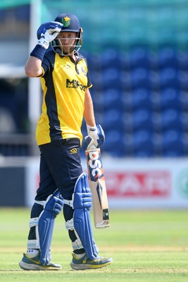170825 - Glamorgan v Nottinghamshire - Metro Bank One Day Cup - Billy Root of Glamorgan hits 50