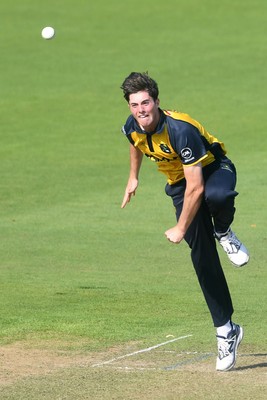 170825 - Glamorgan v Nottinghamshire - Metro Bank One Day Cup - Romano Franco of Glamorgan bowling