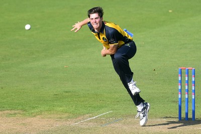 170825 - Glamorgan v Nottinghamshire - Metro Bank One Day Cup - Romano Franco of Glamorgan bowling