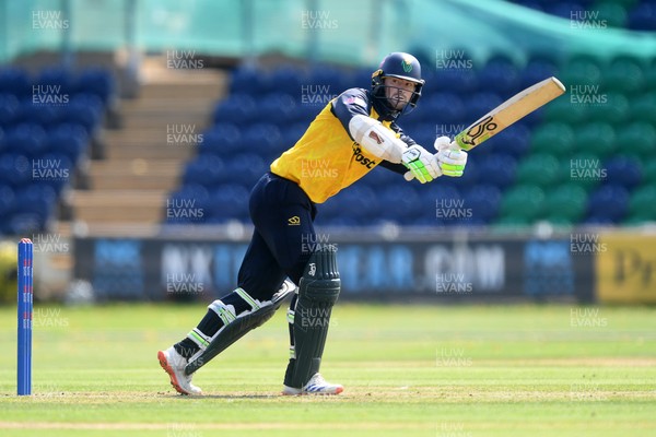 170825 - Glamorgan v Nottinghamshire - Metro Bank One Day Cup - Eddie Byrom of Glamorgan hits 50