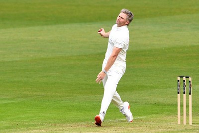 080526 - Glamorgan v Somerset - Rothesay County Championship -  Timm Van Der Gugten of Glamorgan bowling