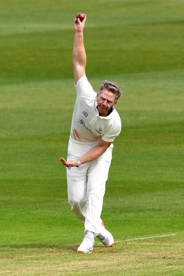 080526 - Glamorgan v Somerset - Rothesay County Championship -  Timm Van Der Gugten of Glamorgan bowling