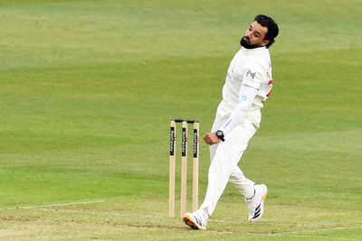 080526 - Glamorgan v Somerset - Rothesay County Championship -  Zain Ul Hassan of Glamorgan bowling