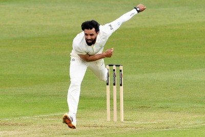 080526 - Glamorgan v Somerset - Rothesay County Championship -  Zain Ul Hassan of Glamorgan bowling
