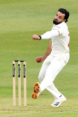 080526 - Glamorgan v Somerset - Rothesay County Championship -  Zain Ul Hassan of Glamorgan bowling