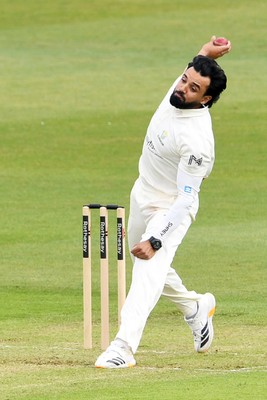 080526 - Glamorgan v Somerset - Rothesay County Championship -  Zain Ul Hassan of Glamorgan bowling