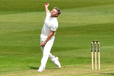 080526 - Glamorgan v Somerset - Rothesay County Championship -  Timm Van Der Gugten of Glamorgan bowling