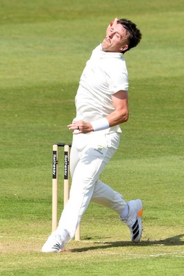 080526 - Glamorgan v Somerset - Rothesay County Championship -  Ryan Hadley of Glamorgan bowling