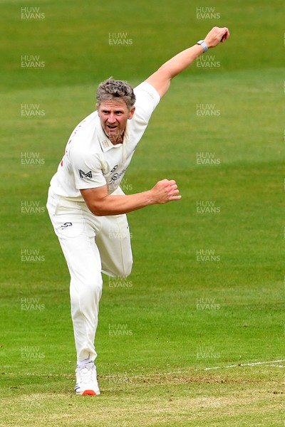 080526 - Glamorgan v Somerset - Rothesay County Championship -  Timm Van Der Gugten of Glamorgan bowling