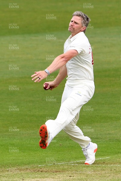 080526 - Glamorgan v Somerset - Rothesay County Championship -  Timm Van Der Gugten of Glamorgan bowling