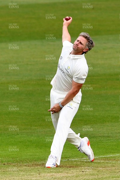080526 - Glamorgan v Somerset - Rothesay County Championship -  Timm Van Der Gugten of Glamorgan bowling
