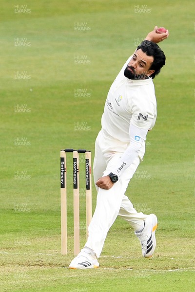 080526 - Glamorgan v Somerset - Rothesay County Championship -  Zain Ul Hassan of Glamorgan bowling
