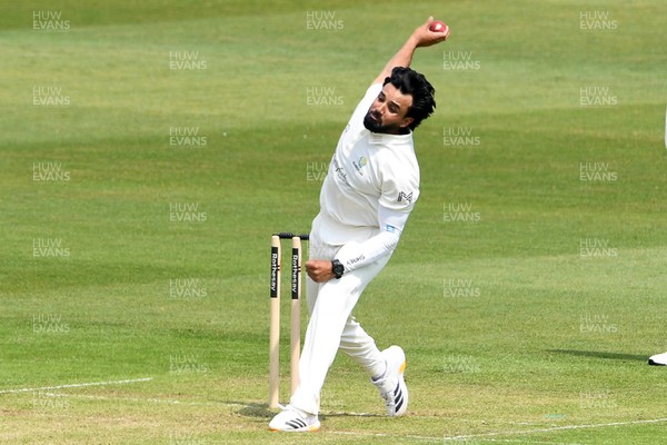 080526 - Glamorgan v Somerset - Rothesay County Championship -  Zain Ul Hassan of Glamorgan bowling