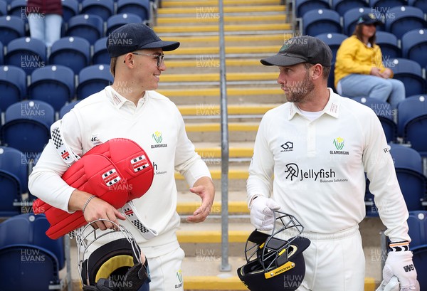 100526 - Glamorgan v Somerset - Rothesay County Championship, Division One - Asa Tribe and Chris Cooke of Glamorgan