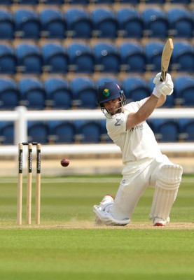 110526 - Glamorgan v Somerset, Rothesay County Championship Division 1, Day 4 of 4 - Sean Dickson of Glamorgan plays a shot