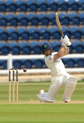 110526 - Glamorgan v Somerset, Rothesay County Championship Division 1, Day 4 of 4 - Sean Dickson of Glamorgan plays a shot