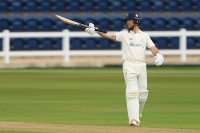 110526 - Glamorgan v Somerset, Rothesay County Championship Division 1, Day 4 of 4 - Sean Dickson of Glamorgan and Ryan Hadley of Glamorgan during their 4th day partnership