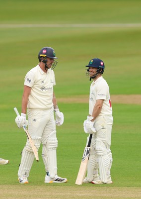 110526 - Glamorgan v Somerset, Rothesay County Championship Division 1, Day 4 of 4 - Sean Dickson of Glamorgan and Ryan Hadley of Glamorgan during their 4th day partnership