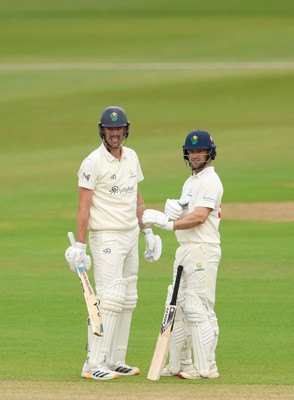 110526 - Glamorgan v Somerset, Rothesay County Championship Division 1, Day 4 of 4 - Sean Dickson of Glamorgan and Ryan Hadley of Glamorgan during their 4th day partnership