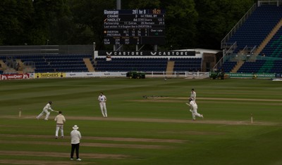 110526 - Glamorgan v Somerset, Rothesay County Championship Division 1, Day 4 of 4 - Ryan Hadley of Glamorgan hits the runs to win the match