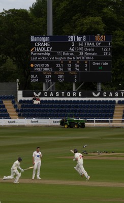 110526 - Glamorgan v Somerset, Rothesay County Championship Division 1, Day 4 of 4 - Ryan Hadley of Glamorgan hits the runs to win the match