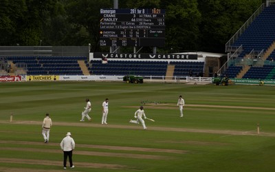 110526 - Glamorgan v Somerset, Rothesay County Championship Division 1, Day 4 of 4 - Ryan Hadley of Glamorgan hits the runs to win the match