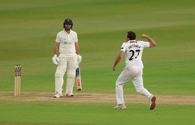 110526 - Glamorgan v Somerset, Rothesay County Championship Division 1, Day 4 of 4 - Migael Pretorius of Somerset celebrates as he takes the wicket of Chris Cooke of Glamorgan