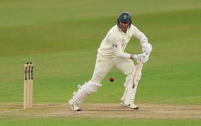 110526 - Glamorgan v Somerset, Rothesay County Championship Division 1, Day 4 of 4 - Timm van der Gugten of Glamorgan plays a shot