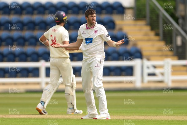110526 - Glamorgan v Somerset, Rothesay County Championship Division 1, Day 4 of 4 - Craig Overton of Somerset seems surprised his appeal for the wicket of Ryan Hadley of Glamorgan isn’t rewarded