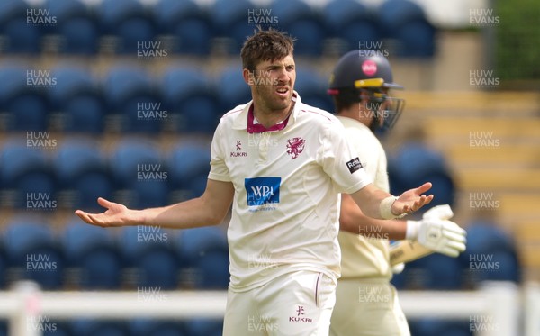 110526 - Glamorgan v Somerset, Rothesay County Championship Division 1, Day 4 of 4 - Craig Overton of Somerset seems surprised his appeal for the wicket of Ryan Hadley of Glamorgan isn’t rewarded