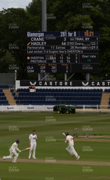 110526 - Glamorgan v Somerset, Rothesay County Championship Division 1, Day 4 of 4 - Ryan Hadley of Glamorgan hits the runs to win the match