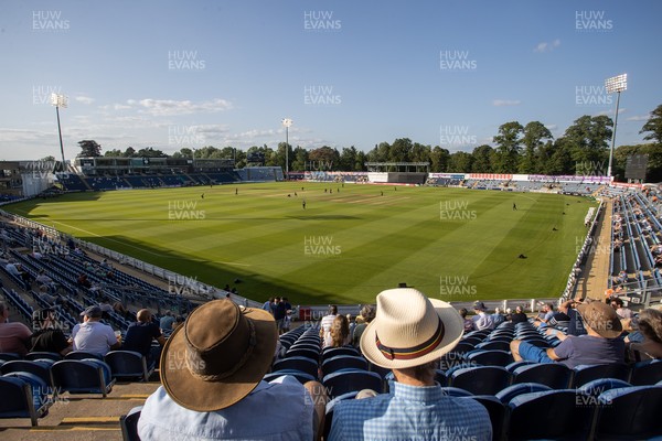 160721 - Glamorgan v Somerset - Vitality Blast - General view of from the stands at Sophia Gardens