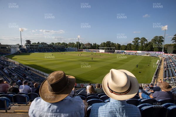 160721 - Glamorgan v Somerset - Vitality Blast - General view of from the stands at Sophia Gardens