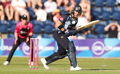 200625 - Glamorgan v Somerset, Vitality Blast  T20 - Colin Ingram of Glamorgan plays a shot