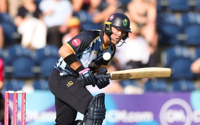 200625 - Glamorgan v Somerset, Vitality Blast  T20 - Colin Ingram of Glamorgan plays a shot