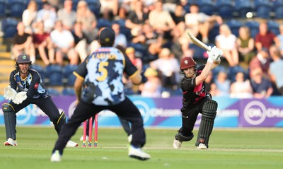 200625 - Glamorgan v Somerset, Vitality Blast  T20 - Tom Abell of Somerset plays a shot