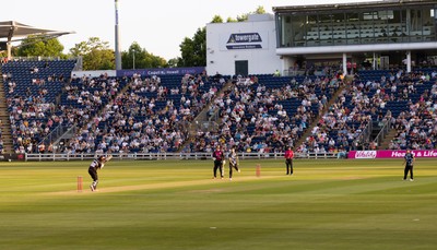 200625 - Glamorgan v Somerset, Vitality Blast  T20 - A general view of Sophia Gardens during the match