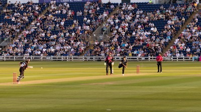 200625 - Glamorgan v Somerset, Vitality Blast  T20 - A general view of Sophia Gardens during the match