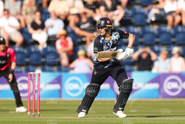 200625 - Glamorgan v Somerset, Vitality Blast  T20 - Ben Kellaway of Glamorgan plays a shot