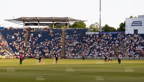 200625 - Glamorgan v Somerset, Vitality Blast  T20 - A general view of Sophia Gardens during the match