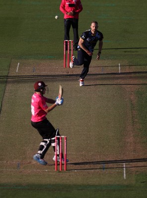 290526 - Glamorgan v Somerset - Vitality Blast - Nathan McAndrew of Glamorgan bowling