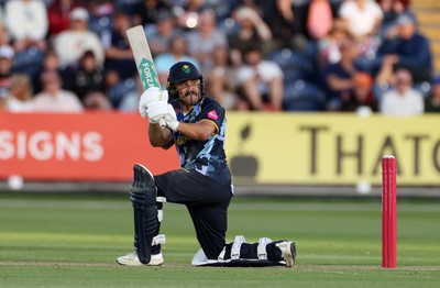 290526 - Glamorgan v Somerset - Vitality Blast - Kiran Carlson of Glamorgan batting