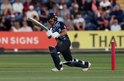 290526 - Glamorgan v Somerset - Vitality Blast - Kiran Carlson of Glamorgan batting