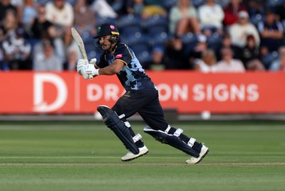 290526 - Glamorgan v Somerset - Vitality Blast - Kiran Carlson of Glamorgan batting